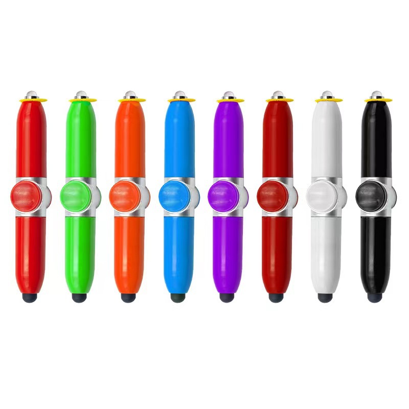 Creative New Stress-Relief Pen: Multifunctional Fingertip Spinner Ballpoint Pen with LED Light-Up To