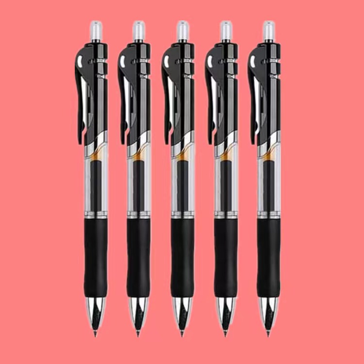 Business Office K35 Push-Button Signing Pen - Black Gel Pen Hot-selling Student Writing Pen